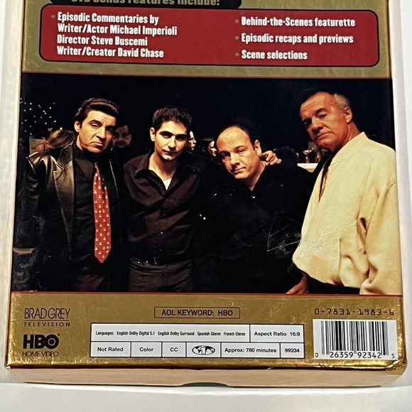 Vintage 2001 Boxed DVD Set The Sopranos HBO Complete 3rd Season 4 Disk Tested - Picture 4 of 14
